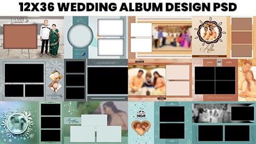 Wedding Album PSD Design Free Download – 12x36, 12x18, And More